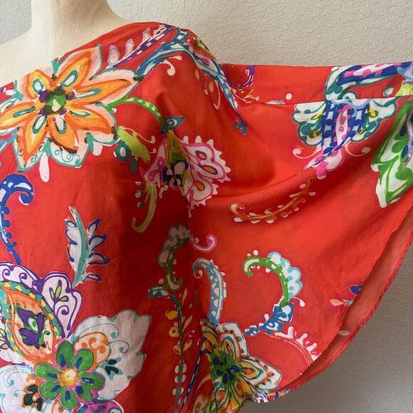 LAUREN RALPH LAUREN Black Label One Shoulder Blouse in Multi Floral Print - Picture 3 of 10